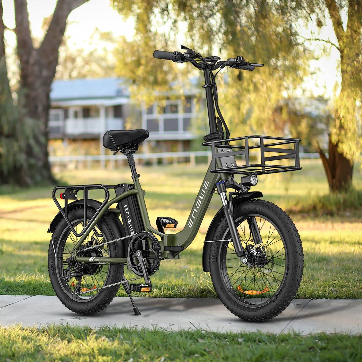 ENGWE L20 SE 250W 20" Foldable Electric Bike City E-Bike 36V 15.6Ah, Green