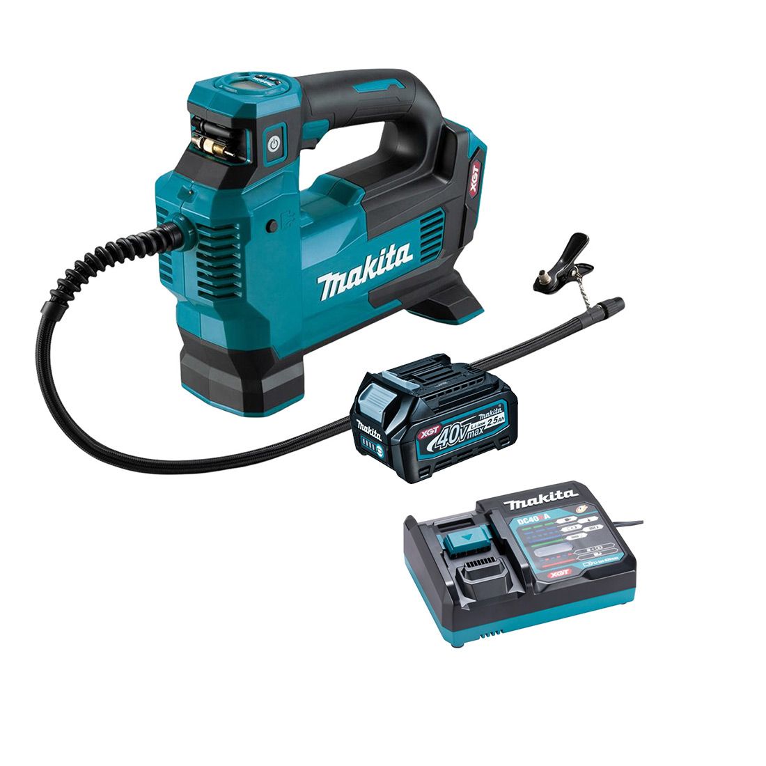 Makita MP001GD101 40v Max XGT Cordless Inflator Inc 1x 2.5Ah Battery