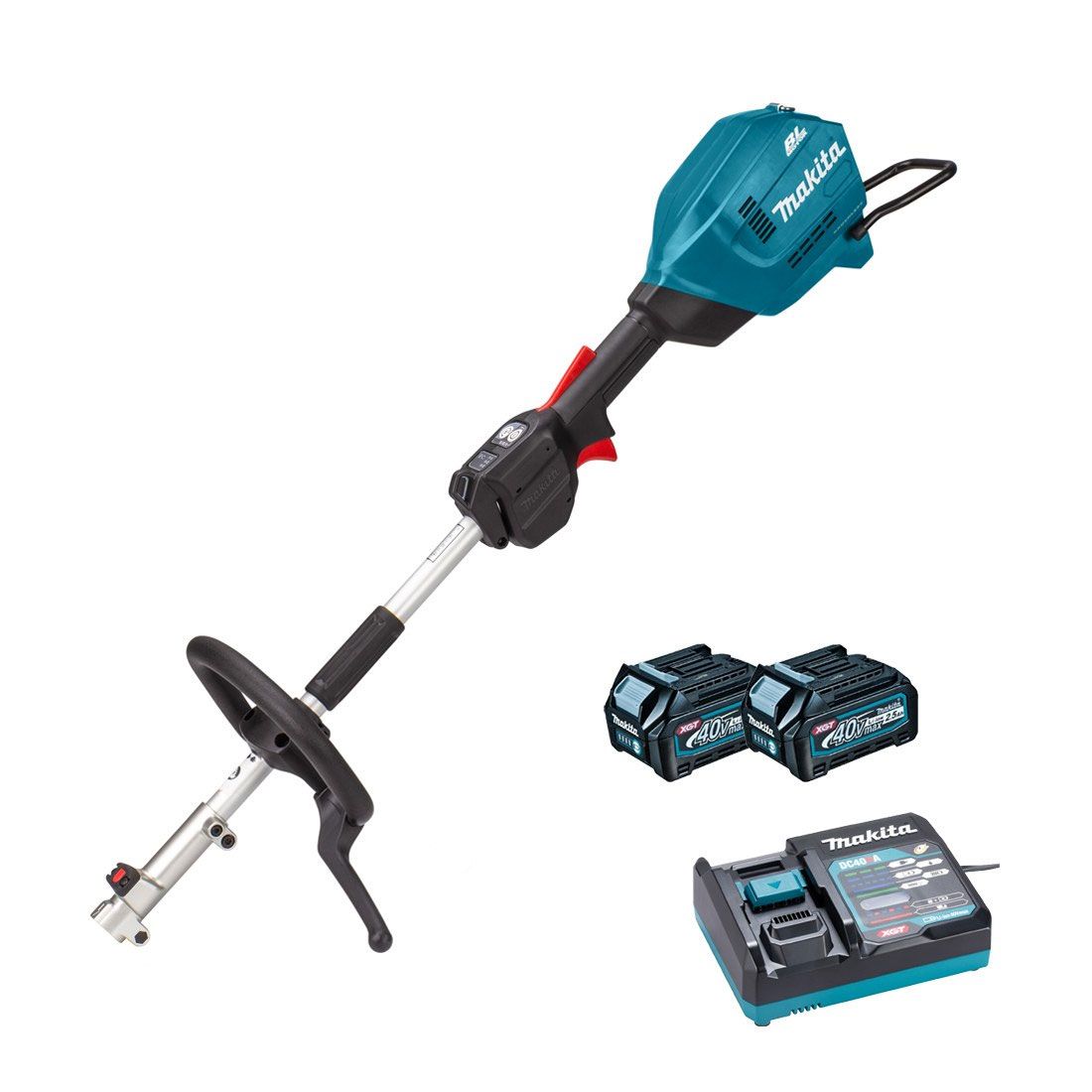 Makita UX01GD202 40v Max XGT Brushless Split-Shaft Multi Tool Motor Inc 2x 2.5Ah Batts