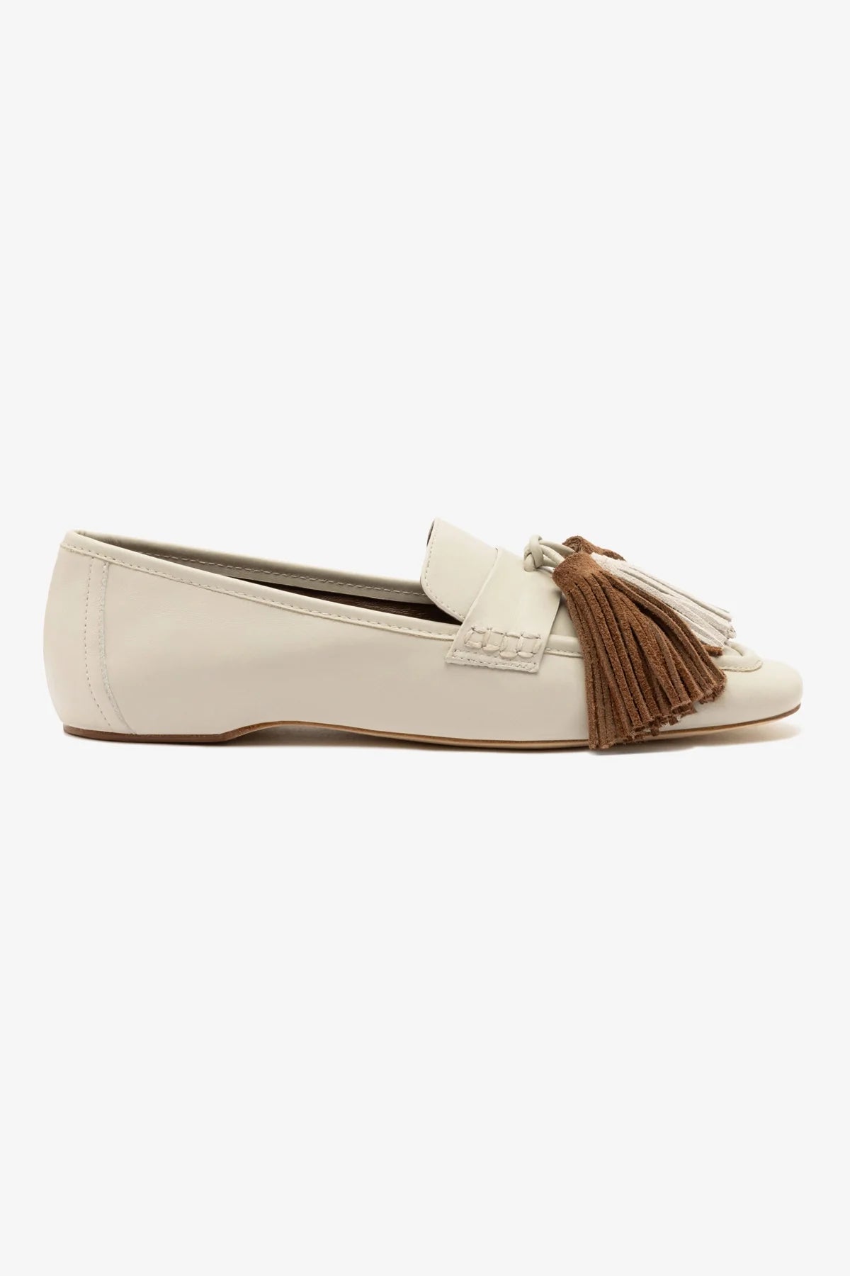 Suki Tassel In Mushroom Grey Leather
