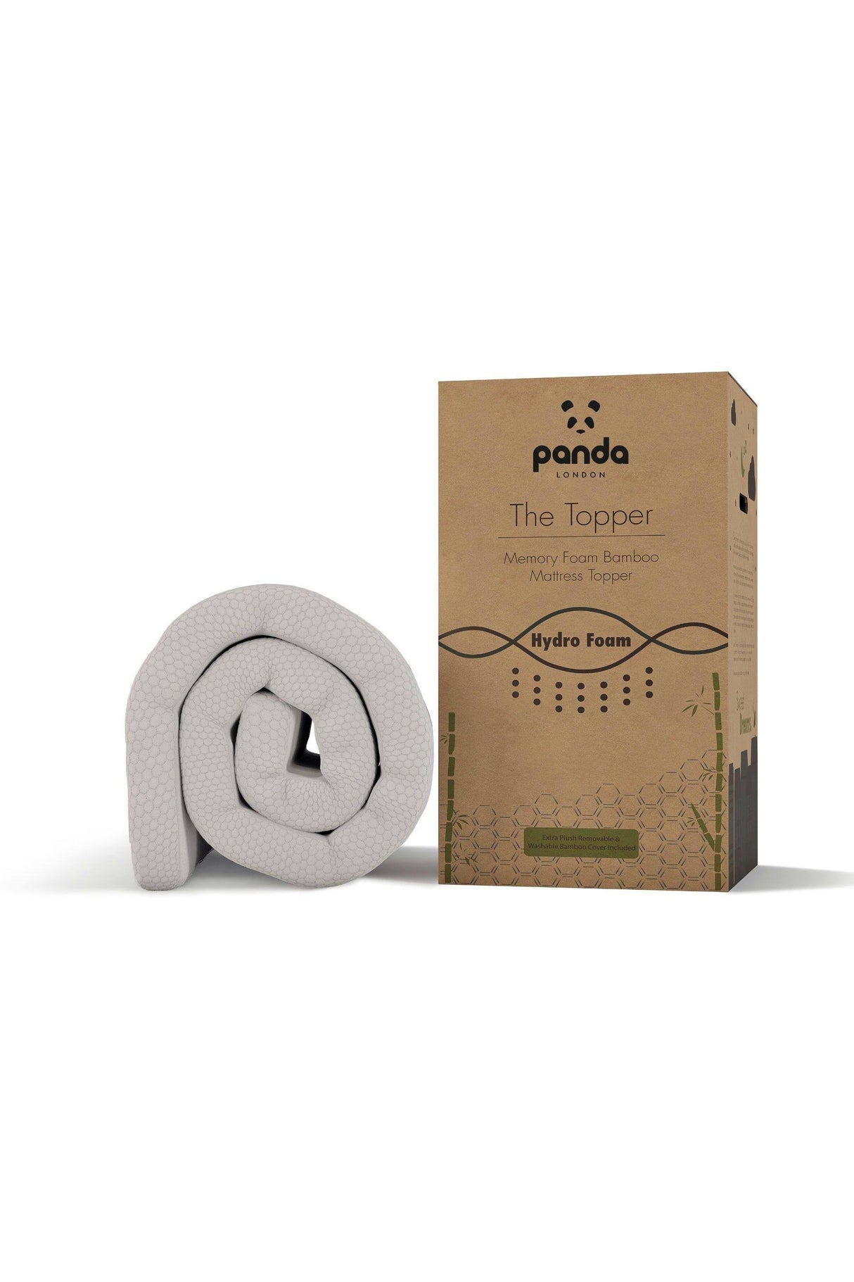 Panda Memory Foam Bamboo Mattress Topper - Single